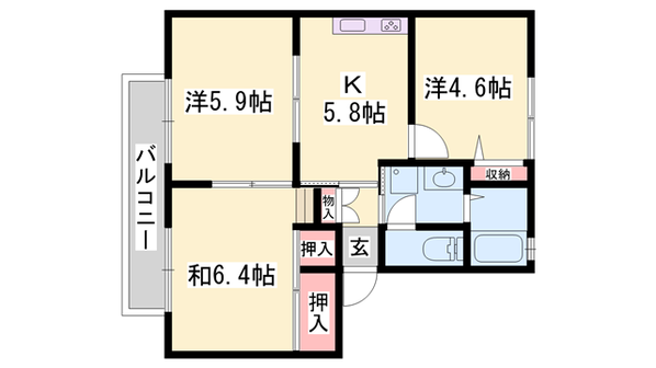 播磨高岡駅 徒歩14分 1階の物件間取画像